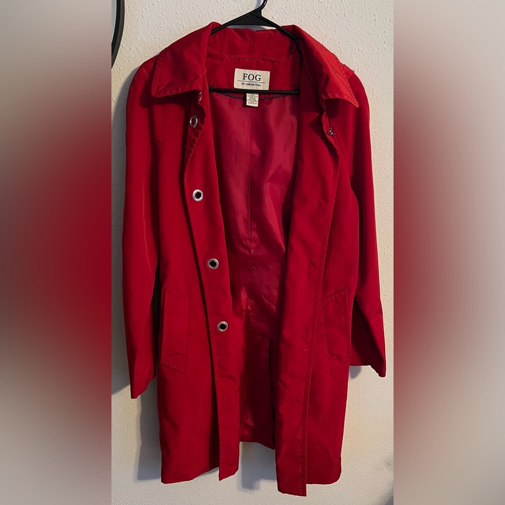 London Fog Red Trench Coat